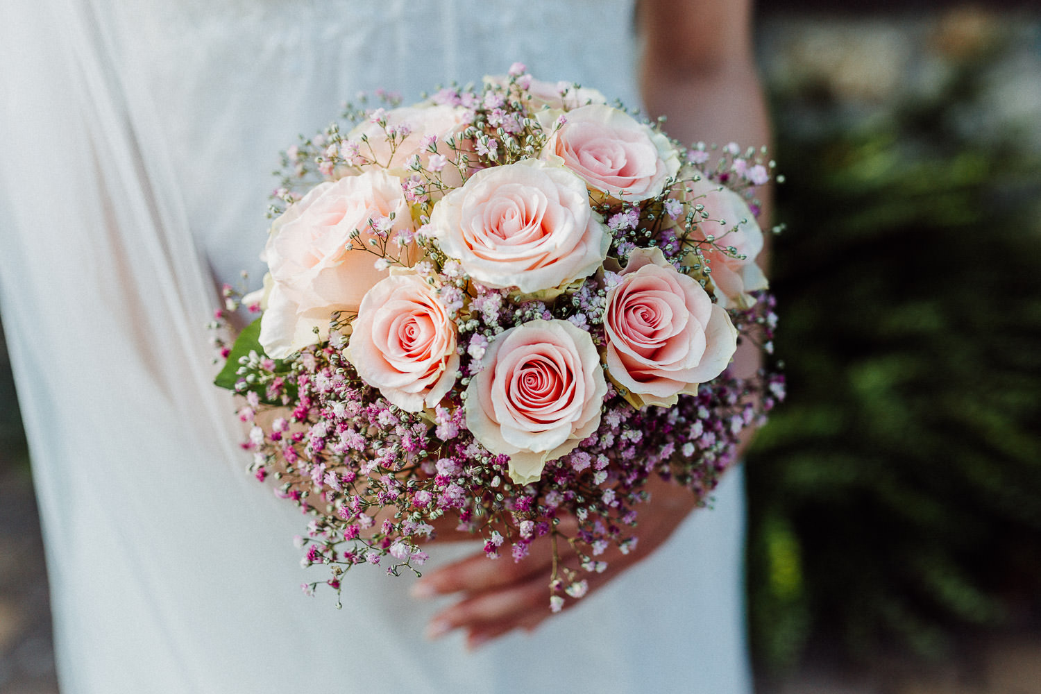 Brautstrauß mit rosa Rosen