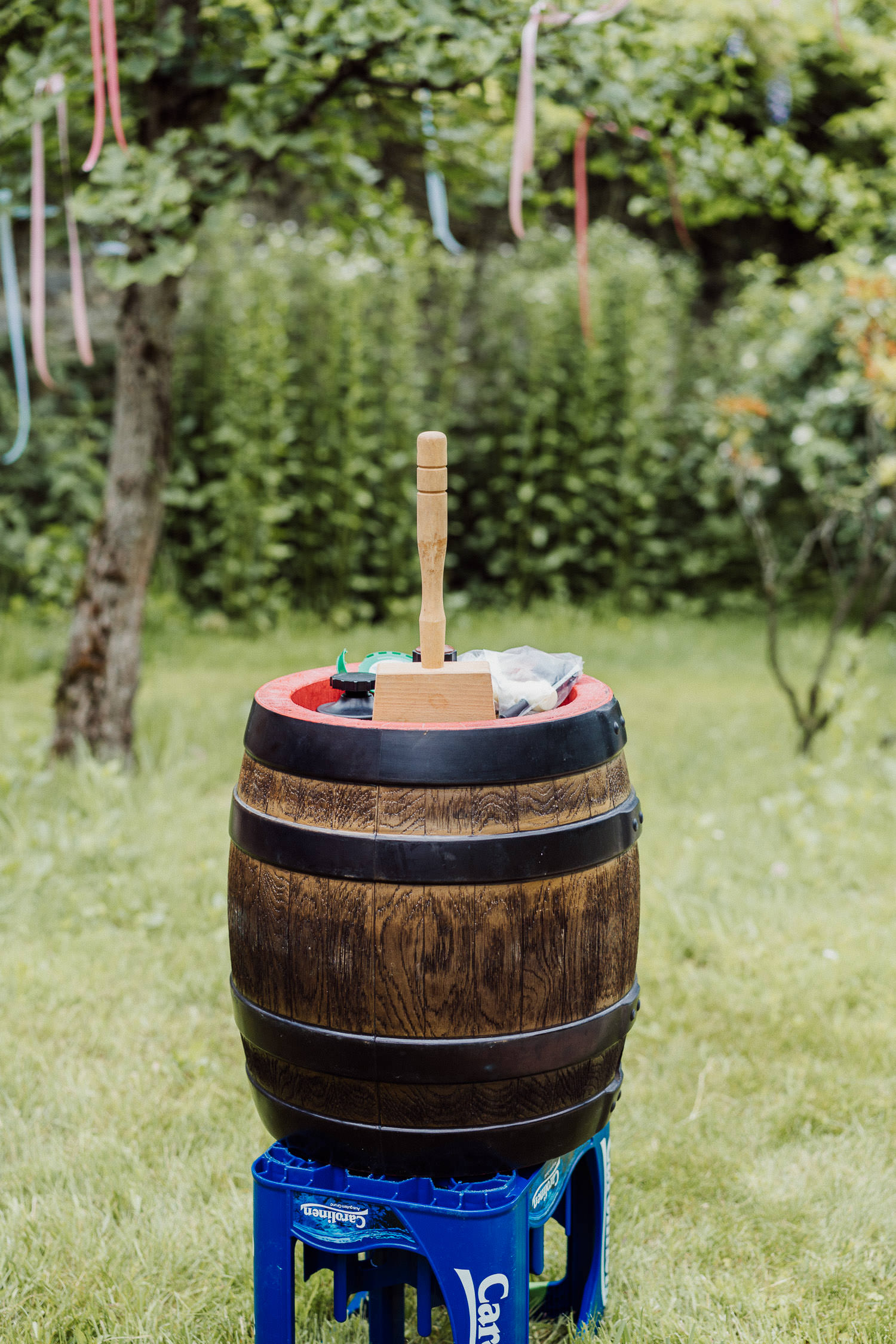 Bierfass bei der Hochzeit